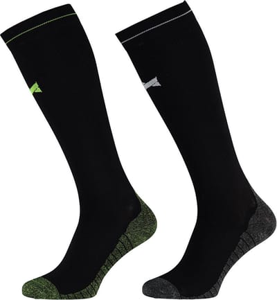 Xtreme - 4-Pack - Compressie Kniekousen - Ademend - rib details - Heren / Dames - zwart - 35-38 - 122100000