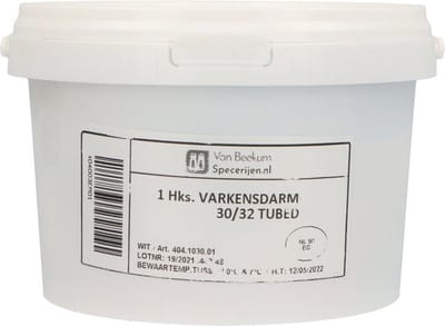 Van Beekum Specerijen - Varkensdarmen 30/32 (Hank 91,3 Meter) - 1 Stuk