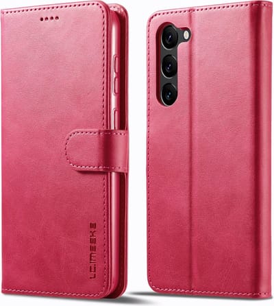LC.IMEEKE Hoesje - Geschikt voor Samsung Galaxy S23 Hoesje - LC.IMEEKE Luxe Book Case - Roze