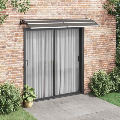 Deurluifel Zwart 240x80 cm - Zonwering en Regenbescherming voor Deur en Raam