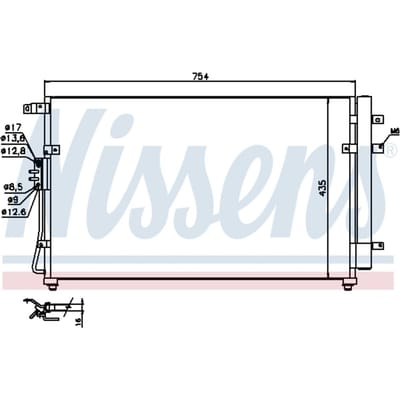 Condensator, airconditioning NISSENS 940269