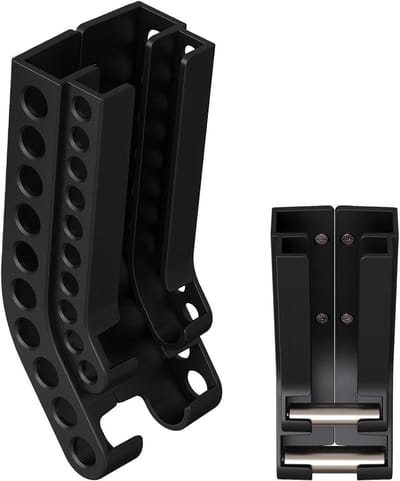 Batterij Organizer - Batterijhouder - Batterijen Opslaan - Wandmontage - 10 AA 10 AAA - Zwart