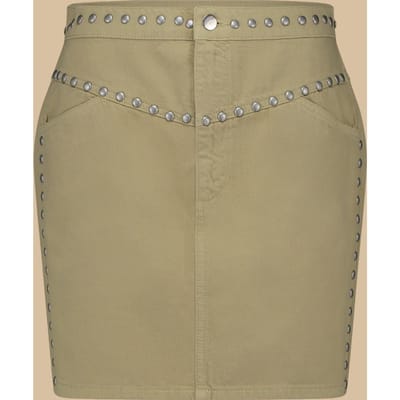 Circle of Trust Coco Skirt Olive Gray Maat: XS | Mini Rokken Outlet | Dames | Bruin
