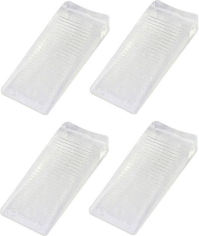 Benson Deurwig - 4x - flexibel rubber - 21 mm - stopper - transparant - deurstop