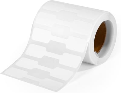 500 Stuks Zelfklevende Prijsstickers voor Sieraden - Kraft Papier Stickers voor Armbanden, Kettingen, Oorbellen en Ringen (Wit)