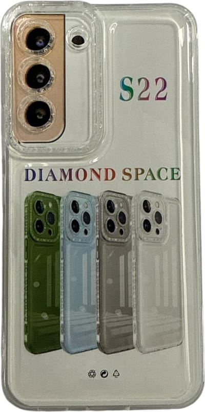 Diamond Space Telefoonhoesje met Camera Bescherming voor Samsung Galaxy S22 - FuturiQ - Transparant