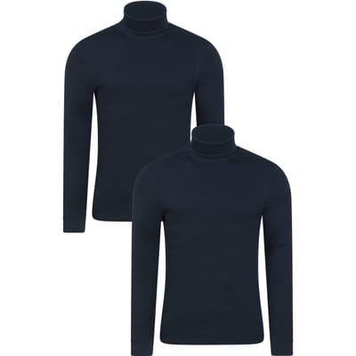 Mountain Warehouse Heren Meribel Thermo Top (Set van 2) (Marine)