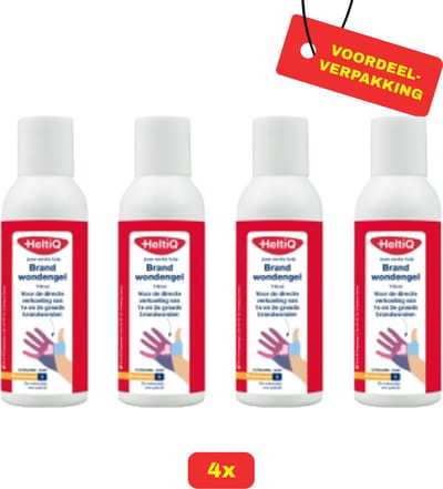 4X HeltiQ Brandwondengel - 4x 118ml - Voordeelverpakking!