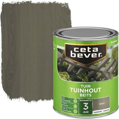 Cetabever - Tuinbeits Tuinhout Transparant - Grijs - 750 Ml