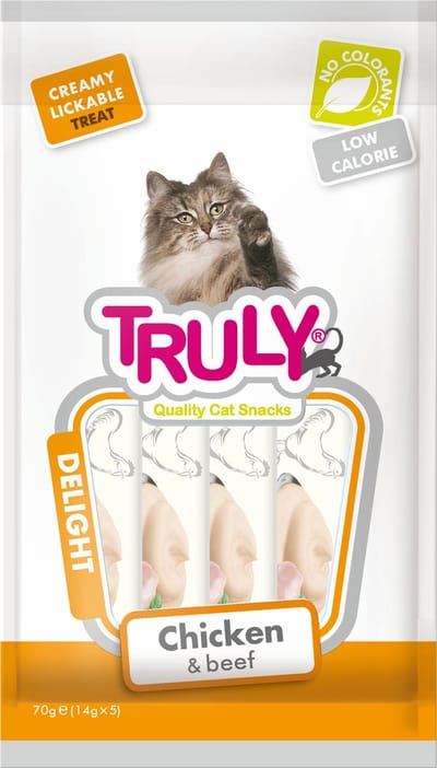 Truly - Chicken & Beef Creamy Lickable - Kattensnack