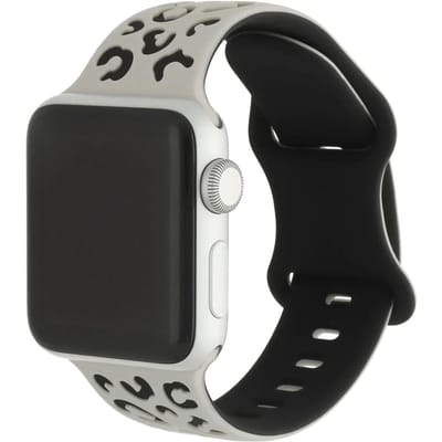 123watches Wild bandje - siliconen - sterrenlicht zwart - 38 · 40 · 41 & 42 mm - Geschikt voor Apple Watch series 1/2/3/4/5/6/7/8/9/10/11/12/SE/SE2/SE3