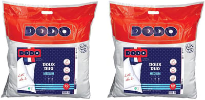 Vente-unique Set van 2 hoofdkussens DODO dat zijdezacht aanvoelt - 60 x 60 cm - DOUX DUO