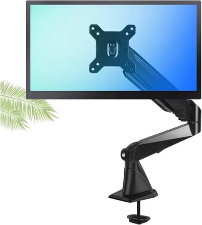 Monitor Arm - Scherm Verhoger - Ergonomisch Werken - Gasveer Verstelbaar - 15-27 inch - Zwart