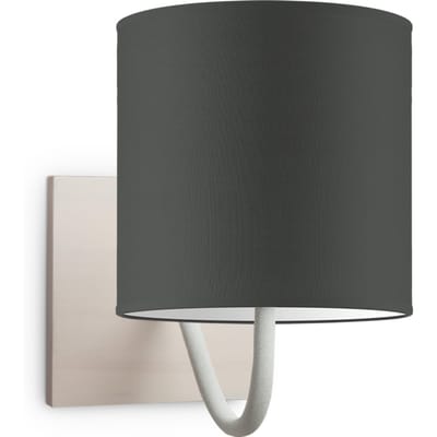 Moderne wandlamp Bling - antraciet - wandlamp Beach inclusief lampenkap 16/16/15cm - geschikt voor E27 LED lamp - Wandlamp geschikt voor woonkamer, slaapkamer, corridor