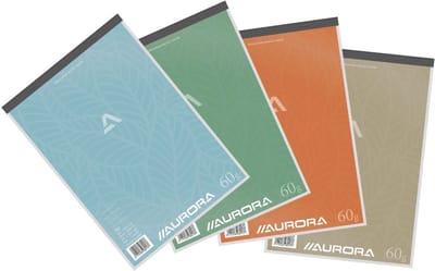 Aurora Schrijfblokken - A4 - Lijn - 100 vel - 60gram - 10 stuks