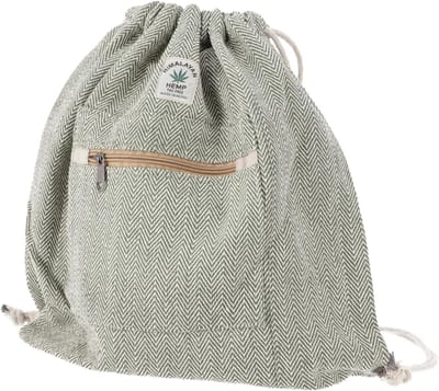 Hennep Rugzak - Sporttas - Dagelijks Gebruik - Herringbone Motief - 40x35 cm - Olijfgroen