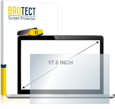 BROTECT - Screenprotector voor Laptops met 17 inch Schermen [368 mm x 229 mm, 16:10] - Folie Beschermfolie Beschermglas transparant