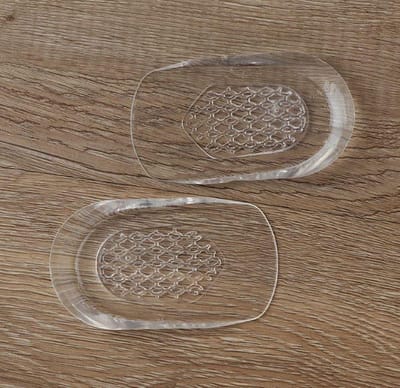 New Age Devi - Silicone Gel Hielspoor / Gelzolen Hielbescherming / Gelhak / Hielspoorzooltje s/ Hielbeschermer / Soft Gel Inlegzool / 2 Stuks/ Transparant