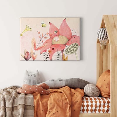 Canvas print DD123100 Thumbelina A.S. Création 0,7 x 0,5 m Roze Kantoor Hal/Gang Keuken Slaapkamer Woonkamer