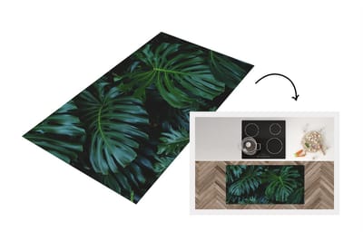 Keukenloper - Loper keuken - Jungle - Bladeren - Design - 120x60 cm - Keukenloper vinyl