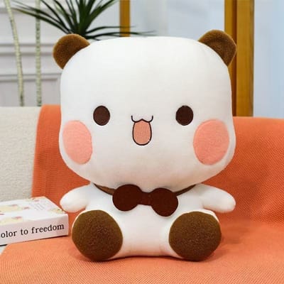 Mignons Peluches Bubu Dudu Ours Panda Yier Poupées en Peluche Kawaii Animaux Peluches Jouet Doux Poupées Endormies Décorations Maison Lit Voiture white