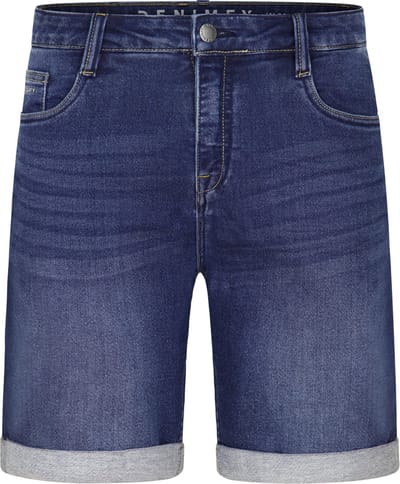 DENIMFY Heren Short Broeken DFAri regular/straight Fit Blauw Volwassenen Jeans shorts heren - Korte spijkerbroek heren