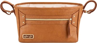 Kinderwagen Organizer - Reis Accessoire - Spullen Meenemen - Verstelbare Banden - Max 15 Pond - Cognac