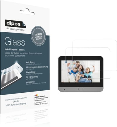 dipos – 2x Pantserfolie geschikt voor URPIZY 1223 Türspion Display | 9H Screenprotector