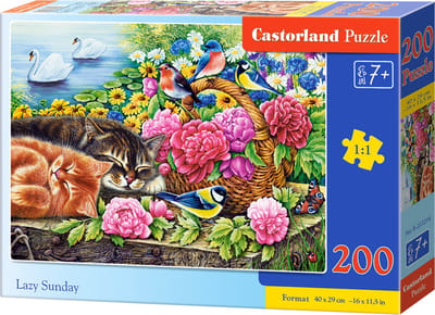 Castorland Lazy Sunday – Puzzel – 200 stukjes – Dieren – Premium kwaliteit