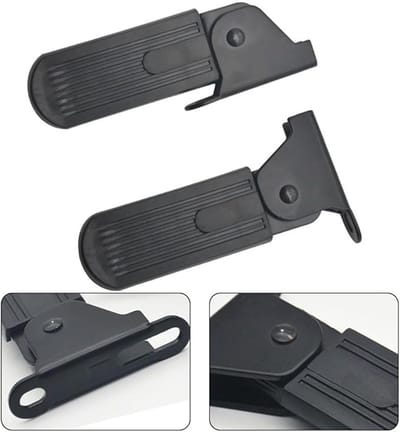 TEKROA Voetsteunen voor Fatbike - Voetsteuntjes fiets - Set van 2 - Geschikt voor V8, V20 & H9 - Metalen Steuntjes Achter - zwart