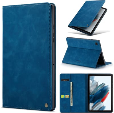 Casemania Hoes Geschikt voor Samsung Galaxy Tab Active5 Pro - Navy Blue - Luxe Book Cover met Pasjeshouder en Standaardfunctie