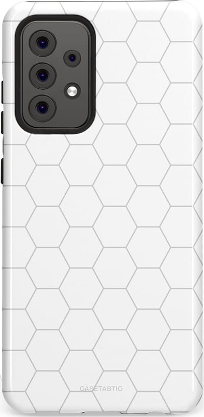 Casetastic Hoesje Geschikt voor Samsung A52 (4G/5G/s) - Stijlvolle Beschermende Duo-layer Case - Zilverraat