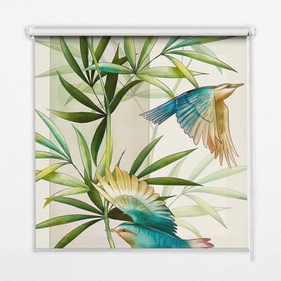 Coloray Rolgordijn Verduisterend - Vogels in De Bladeren Verduisterend Rolgordijn - 80x140 cm - Groente Thermisch Verduisterend Rolgordijn - Dieren Verduisterend Rolgordijn Slaapkamer - Rolgordijn Wandmontage