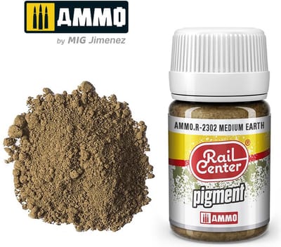 AMMO by Mig Jimenez Modelbouwdecoratie - MIG R2302 Rail Center - Medium Earth - Pigments - 35 ml Effecten potje