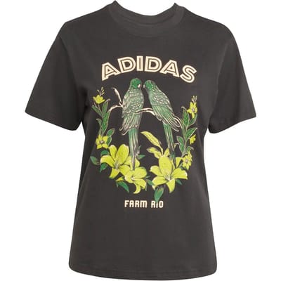 Adidas X Farm Graphic T-shirt T-shirts Dames - Zwart - Maat XS (30-32) - Katoen Jersey