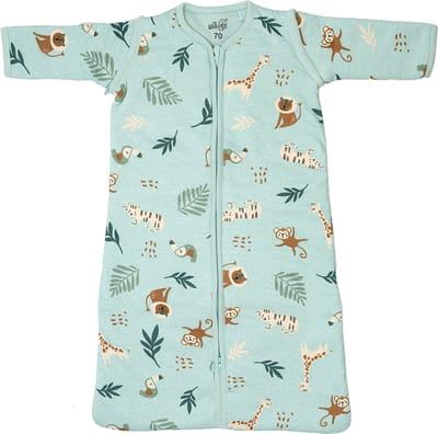 With Love Animals Jersey - Met Afritsbare Mouw - Blauw - 110 cm