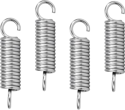 Trekveren met haak - Spanveer verlengveer - Bevestigen en spannen - Roestvrij staal 304 - 50 mm lengte - Zilverkleur