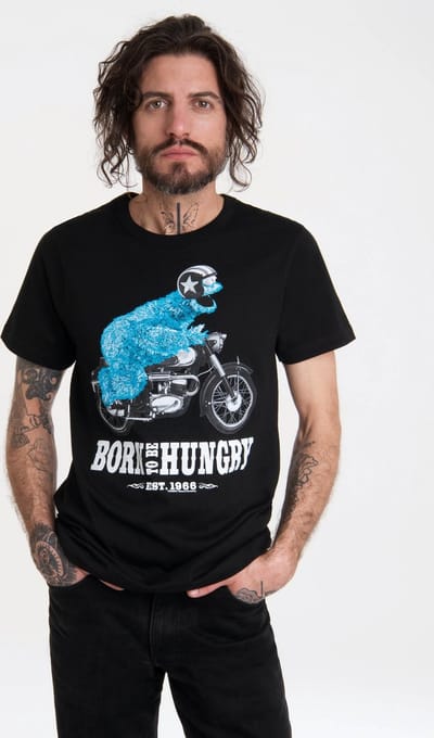 Logoshirt T-Shirt Sesamstraße - Krümelmonster Motorrad