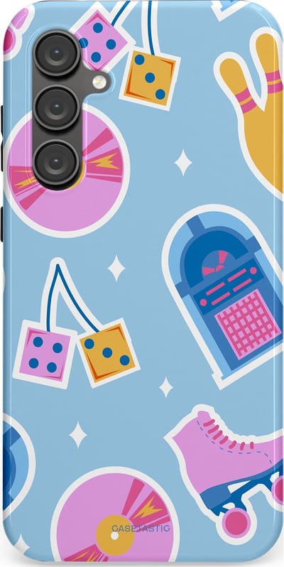 Casetastic Hoesje Geschikt voor Samsung S23 FE - Stijlvolle Beschermende Duo-layer Case - Flashback vibes