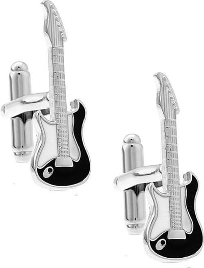 Amanto Manchetknopen Atour  - 316L Staal - Muziek - Gitaar - 32x11mm
