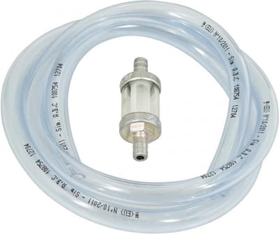 Durite transparente Ø8x12mm x 1m + filtre à essence rond pour robinet Ø9mm Ø10mm