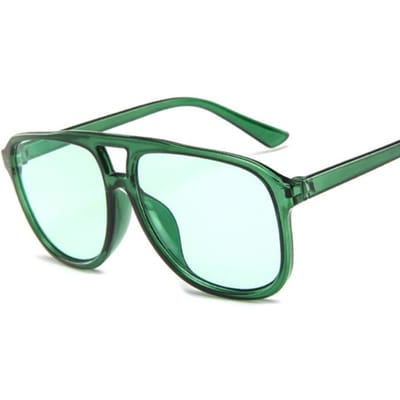 Lunettes de Soleil Colorées Élégantes Lunettes de Soleil Pilote Femme Lunettes Classiques Transparentes Rouges Designer Dame Hommes Femmes Lunettes Oculos blue