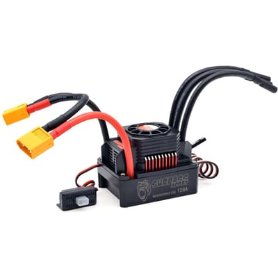 120A ESC met BEC XT60 Stekker 3-6S Lipo Waterdichte Borstelloze ESC voor 1/8 RC Auto Off-road Crawler Auto 120A