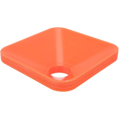 10PCS Cônes d'entraînement Carrés Couleur Vive Empilables Compacts Marqueur Cônes pour Sports Football Orange orange