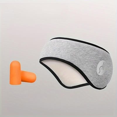 Masque pour les yeux 2 en 1 Cache-oreilles antibruit avec réduction de bruit super forte pour dormir, ronflements et prévention du bruit gris