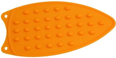 Siliconen mat strijkijzer / strijkbout - oranje - strijkboutmat 27x15 cm.