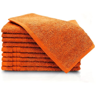 Handdoeken set-10 stuks-30x50cm- Ademend Katoenen Handdoeken- Zacht, Snel Droog & Makkelijk te Wassen- Huidvriendelijk & Pluisvrij-( Oranje).