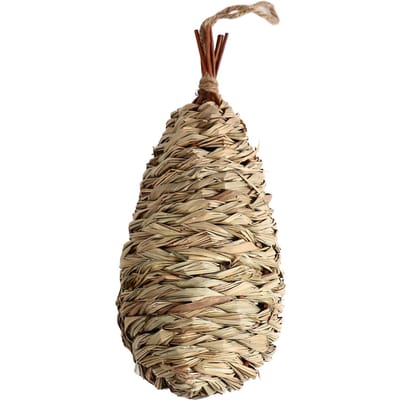 Handgeweven Vogelhuisje Multifunctioneel Warm Comfortabel Veilig Decoratief Gras Vogelnest voor Buiten Tuin Type 2