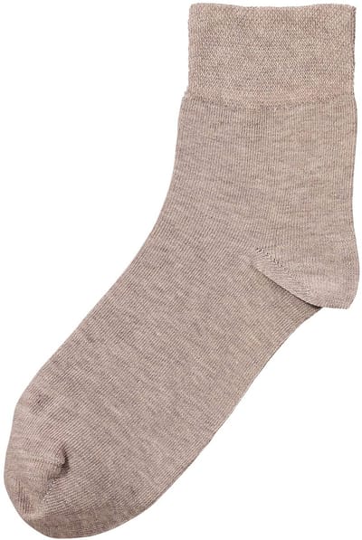 Katoenen sokken met korte schacht – naadloos / zonder elastiek – beige – maat 35/38