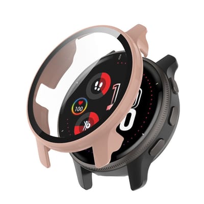 Stravo Screen protector case voor Garmin Venu 2S - Full Cover Hard Case / Beschermend Hoesje - Roze - Garmin screenprotectors
